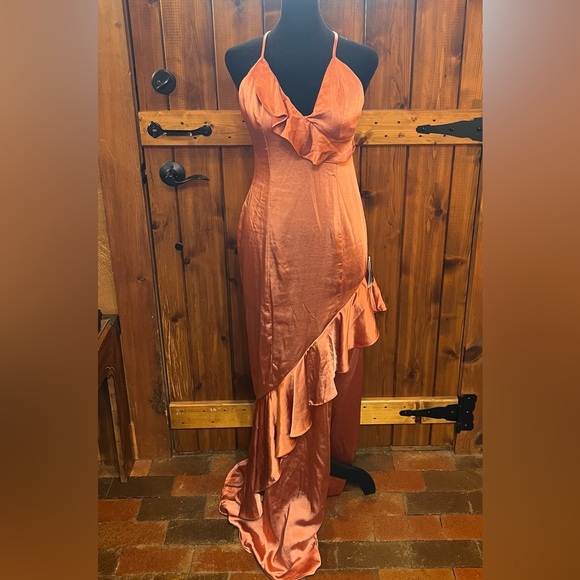 Lulus Dresses & Skirts - Lulu’s Small burnt peachy orange soft silky formal 2015